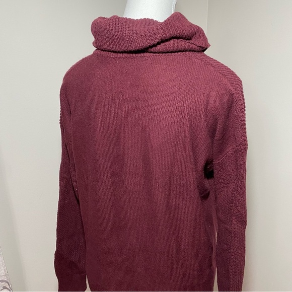 Madewell Burgundy Turtleneck Knit Sweater xsmall - Picture 12 of 12